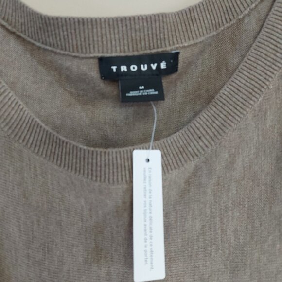 -TROUVE Off the Shoulder Sweater Tunic Tan Size Medium - Picture 8 of 10
